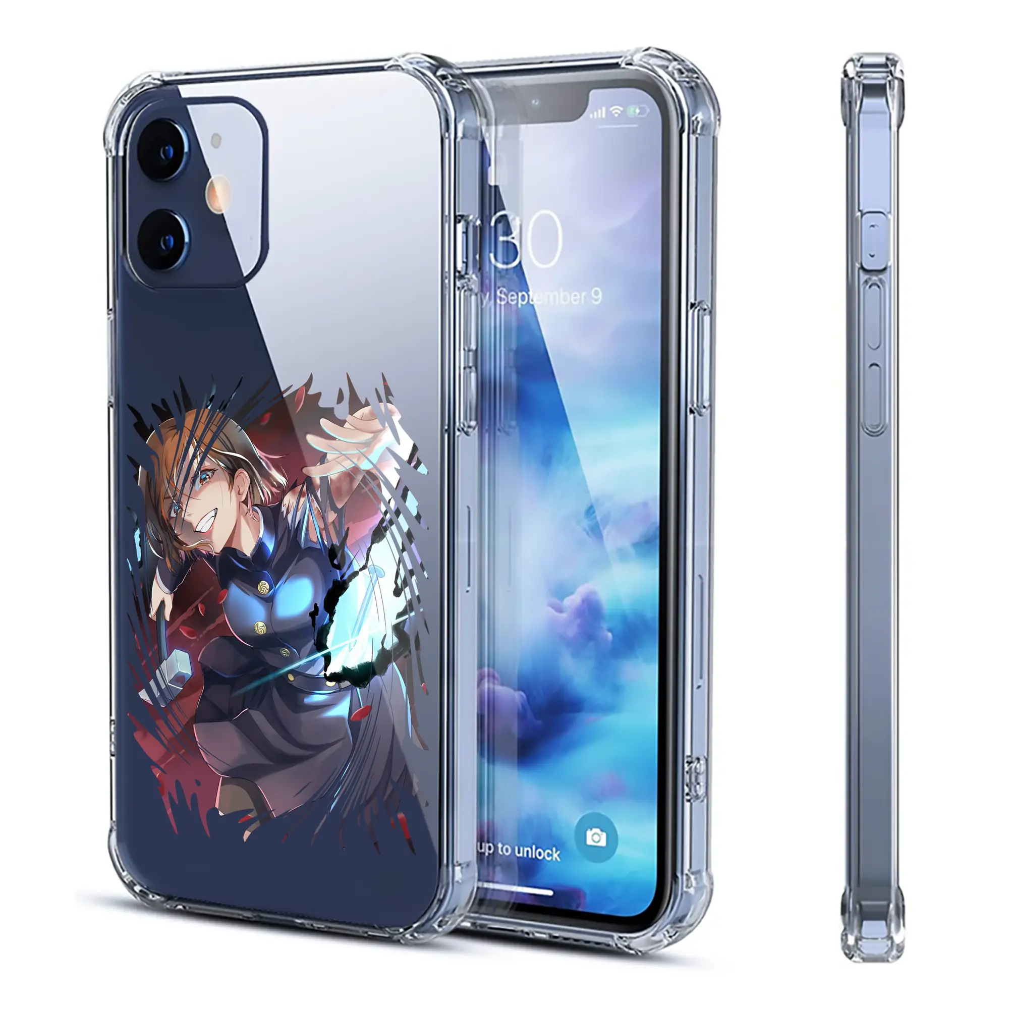 呪術廻戦 グッズ,釘崎 野薔薇 - IPhone 12シリーズ対応 ・ 透明スマホケース ・ クリアソフトケース ・ TPU素材 ・ 耐衝撃 ・ 高密着 ・ 防汚 防指紋 ・ 簡単着脱